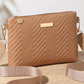 👜 Set geantă crossbody cu textură valuri pentru femei, curea lată, geantă de umăr pentru navetă