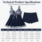 Women's Elegant Floral Printed Swimdress with Shorts