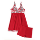 Women's Elegant Floral Printed Swimdress with Shorts