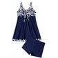 Women's Elegant Floral Printed Swimdress with Shorts