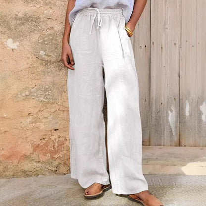 Women's Casual Drawstring Wide-Leg Pants
