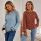 Women's Casual Ribbed Knit Long Sleeve Top