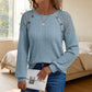 Women's Casual Ribbed Knit Long Sleeve Top