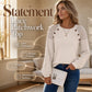 Women's Casual Ribbed Knit Long Sleeve Top