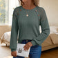Women's Casual Ribbed Knit Long Sleeve Top