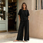 Women's Loose-Fit Top & Wide-Leg Pants Set