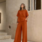 Women's Loose-Fit Top & Wide-Leg Pants Set