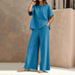 Women's Loose-Fit Top & Wide-Leg Pants Set