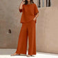 Women's Loose-Fit Top & Wide-Leg Pants Set