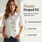Women's Asymmetrical Button-Up Short Sleeve Shirt