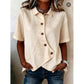Women's Asymmetrical Button-Up Short Sleeve Shirt