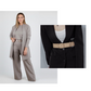 Set elegant din trei piese, compus din un cardigan lung, un top și pantaloni 💞