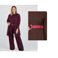 Set elegant din trei piese, compus din un cardigan lung, un top și pantaloni 💞
