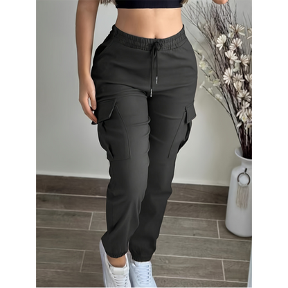 ✨ 👖 Pantaloni cargo pentru femei, uni, cu croială conică