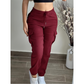 ✨ 👖 Pantaloni cargo pentru femei, uni, cu croială conică