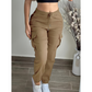 ✨ 👖 Pantaloni cargo pentru femei, uni, cu croială conică