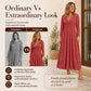 ✨ 👗 Rochie pentru femei cu decolteu în V și încheiere încrucișată, cu buzunare