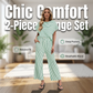 ✨ Set de Relaxare pentru Femei, 2 Piese, cu Dungi
