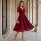 👗 Rochia elegantă pentru femei cu decolteu în V și dantelă