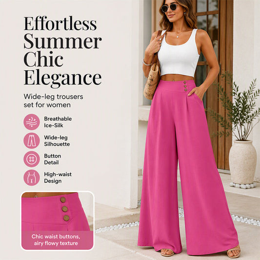 👖 Pantaloni largi, fluizi, cu picior lat, pentru femei