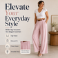 Women's Elegant High-Waisted Wide-Leg Suit Pants