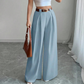 Women's Elegant High-Waisted Wide-Leg Suit Pants