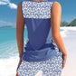 🏖️ Costum de baie tankini din două piese, cu imprimeu, pentru femei