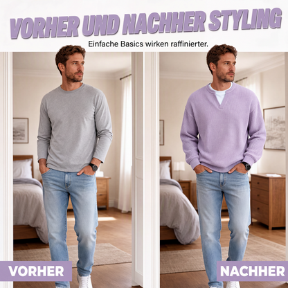✨ 50 % RABATT – Damen Waffel-T-Shirt im Layer-Look | Bequemer Alltagsstil mit eleganter Struktur 👚 3