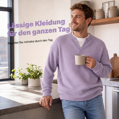 ✨ 50 % RABATT – Damen Waffel-T-Shirt im Layer-Look | Bequemer Alltagsstil mit eleganter Struktur 👚 3