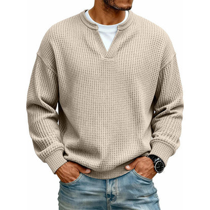 ✨ 50 % RABATT – Damen Waffel-T-Shirt im Layer-Look | Bequemer Alltagsstil mit eleganter Struktur 👚 3