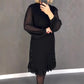 👗 Rochii pentru femei cu guler rotund, culoare uni, cu pietre prețioase
