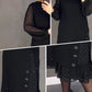 👗 Rochii pentru femei cu guler rotund, culoare uni, cu pietre prețioase
