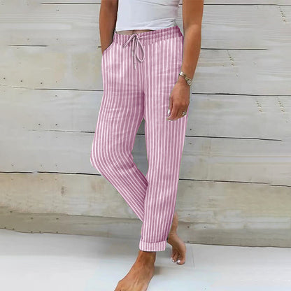 👖 Pantaloni lejeri din bumbac și in pentru femei