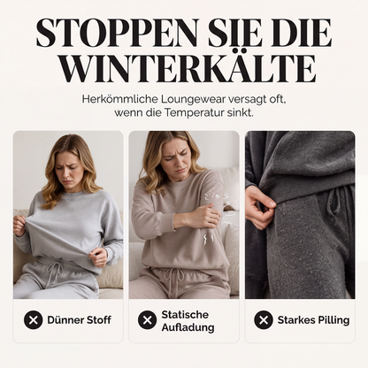 👚👖Thermo-Fleece-Pyjama-Set, warme Hauskleidung, 2-teilig, auch draußen tragbar