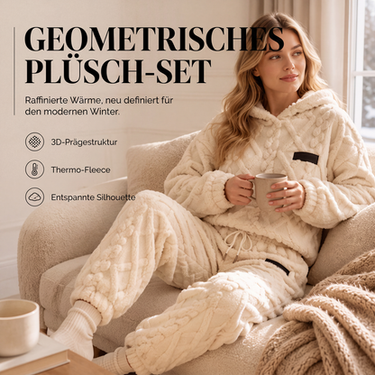 👚👖Thermo-Fleece-Pyjama-Set, warme Hauskleidung, 2-teilig, auch draußen tragbar