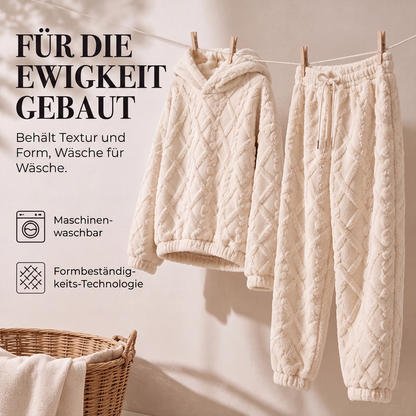 👚👖Thermo-Fleece-Pyjama-Set, warme Hauskleidung, 2-teilig, auch draußen tragbar