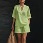 Women's Casual V-Neck Two-Piece Short Set