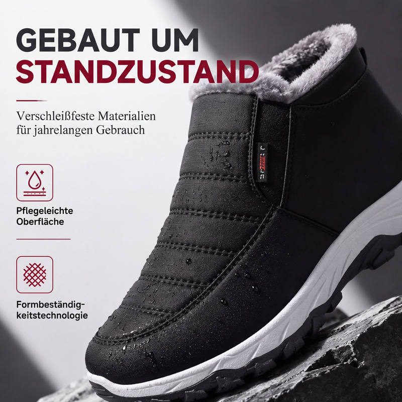 👢 Warme Füße ohne lästiges Schnüren – Winter-Slip-On Boots mit Plüschfutter