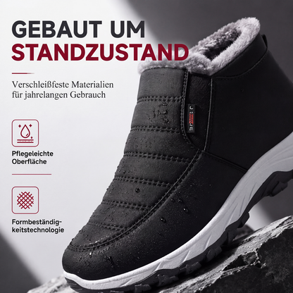 👢 Warme Füße ohne lästiges Schnüren – Winter-Slip-On Boots mit Plüschfutter