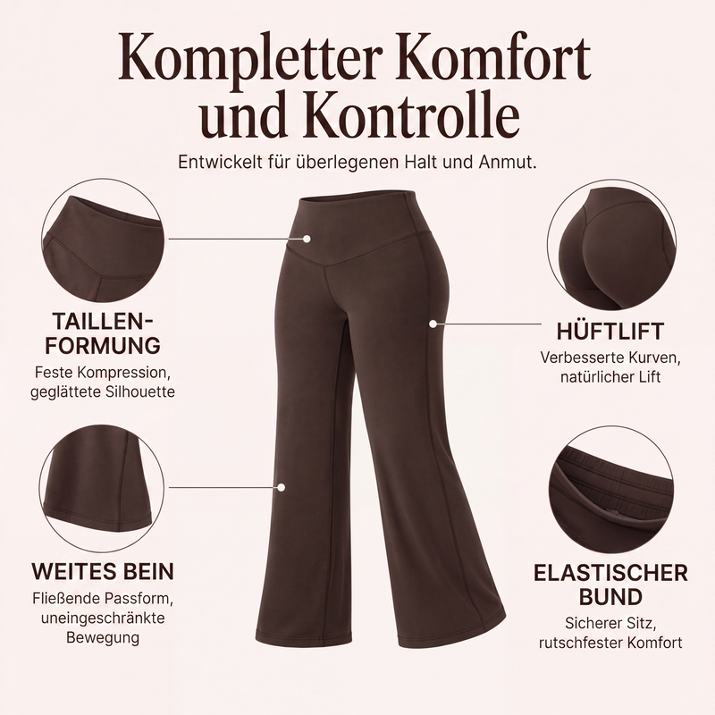 👖 Yogahose hoher Bund weites Bein