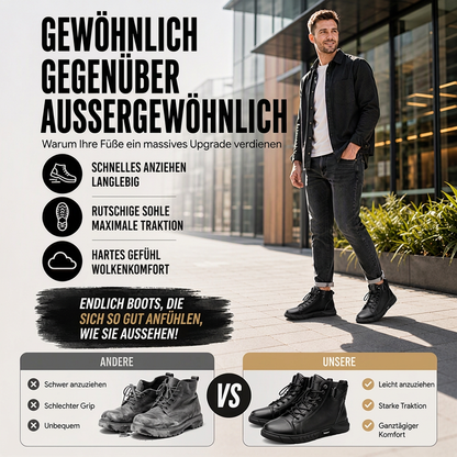 👢 💥 Wasserdichte Kampfstiefel aus echtem Leder für Herren