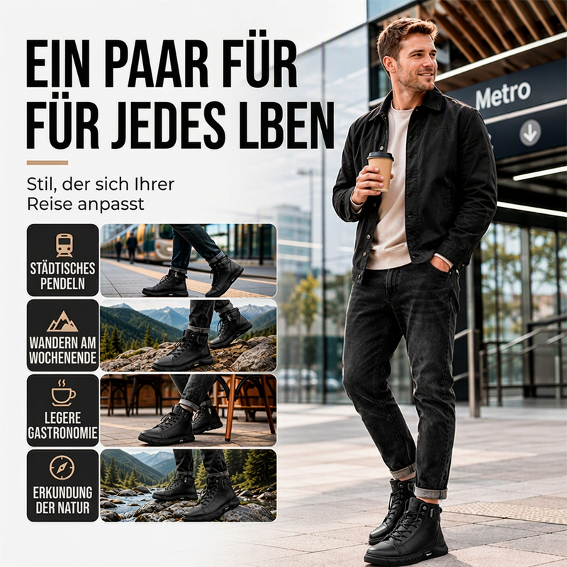 👢 💥 Wasserdichte Kampfstiefel aus echtem Leder für Herren
