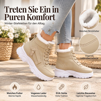 Warme Winter-Stiefeletten für Damen mit Plüschfutter