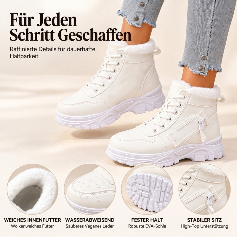 Warme Winter-Stiefeletten für Damen mit Plüschfutter