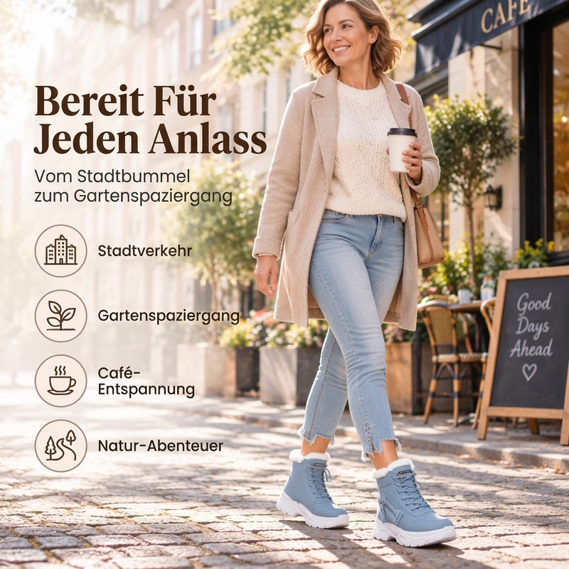 Warme Winter-Stiefeletten für Damen mit Plüschfutter