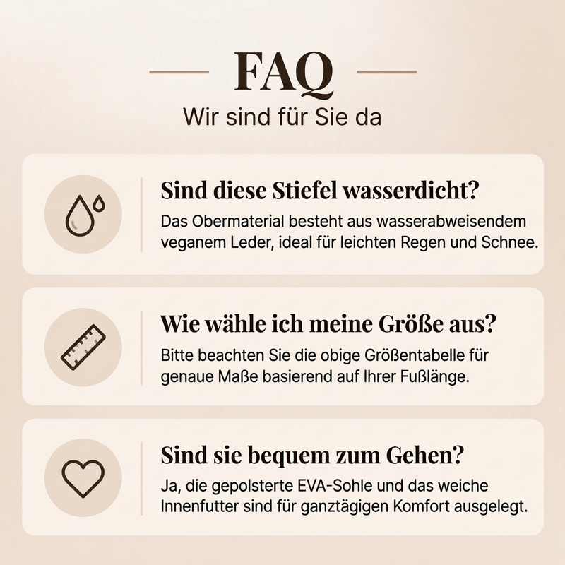 Warme Winter-Stiefeletten für Damen mit Plüschfutter