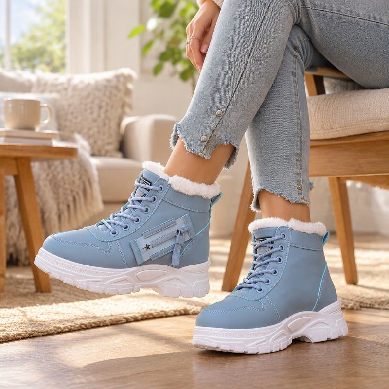Warme Winter-Stiefeletten für Damen mit Plüschfutter