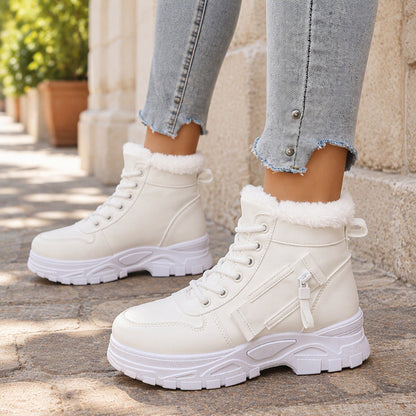 Warme Winter-Stiefeletten für Damen mit Plüschfutter
