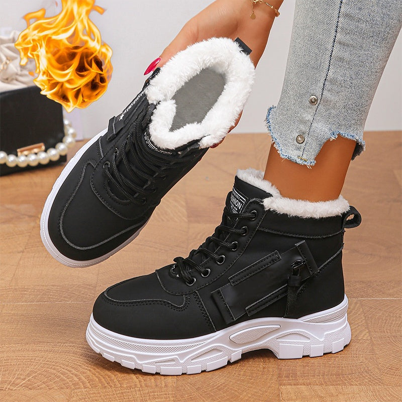 Warme Winter-Stiefeletten für Damen mit Plüschfutter
