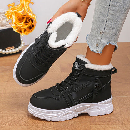 Warme Winter-Stiefeletten für Damen mit Plüschfutter
